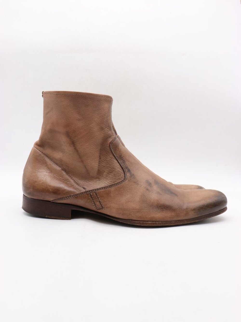 Officine Creative Barneys New York Men's 10 Ankle Chelsea Boots Brown Italy